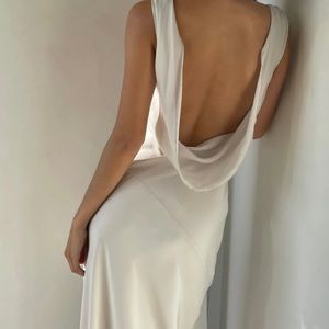 White Satin Dress